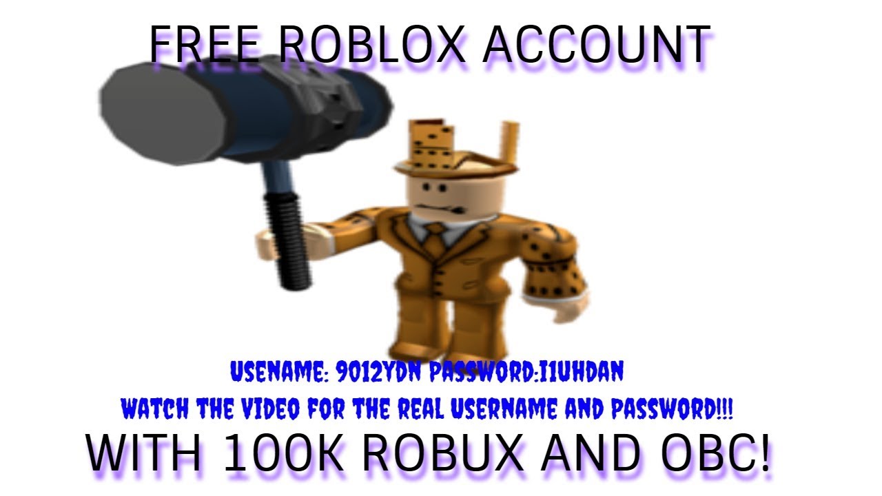 roblox accounts username and password